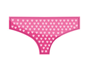 Sticker - pink thongs with hearts