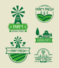 Poster - five farm products stamps