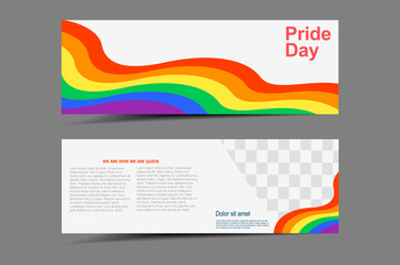 Wall Mural - LGBT flyer. LGBT Pride Month vector concept