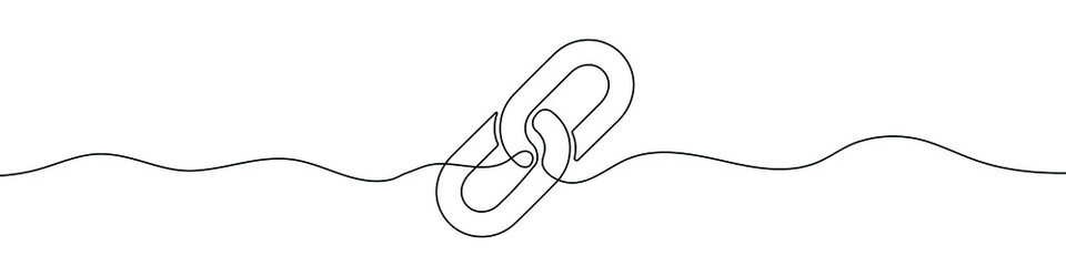 Wall Mural - linear background of chain. one continuous line drawing of a chain. vector illustration. chain icon 