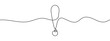 © chekman - Exclamation mark linear background. One continuous line drawing of exclamation mark. Vector illustration. Exclamation point isolated