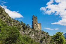Austria, Tyrol, Stanz Bei Landeck, Ruins Of Schrofenstein Castle