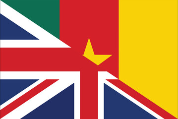 Wall Mural - United Kingdom Britain UK Cameroon friendship national flag cooperation diplomacy country emblem