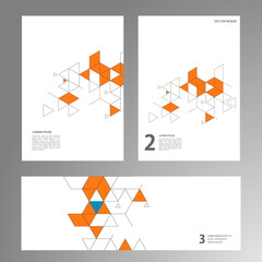 Poster - Abstract geometric composition with decorative triangles. Vector business design. Technology art modern illustration