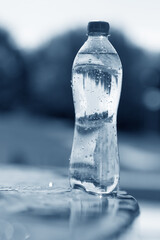 Sticker - bottle of water in blue tones