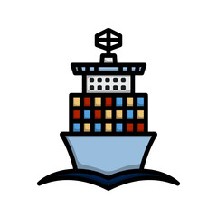 Sticker - Container Ship Icon