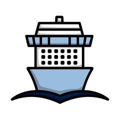 Poster - Cruise Liner Icon