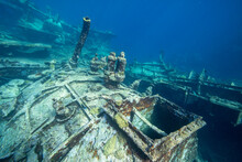 Remains Of The Kinsei Maru Shipwreck On The Northeast Side Of The Silver Bank, Dominican Republic, Greater Antilles