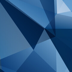 Fototapete - Abstract Blue Triangle Geometric Background, Vector Illustration.
