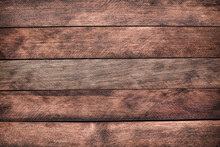 Brown Wooden Texture. Vintage Rustic Style. Natural Surface, Background And Wallpaper