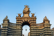 © robertharding - Porta Garibaldi (Porta Ferdinandea), 1768 triumphal arch, low angle view, Catania Sicily, Italy