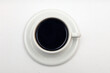black coffee in a white cup