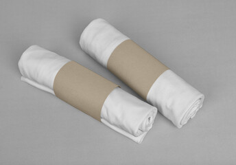 Package with T-Shirt roll mockup template