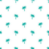 Fototapeta  - Palm trees seamless pattern. Palm trees on a white background.