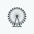 London eye icon. London eye vector symbol. Linear style sign for mobile concept and web design. London eye symbol illustration.