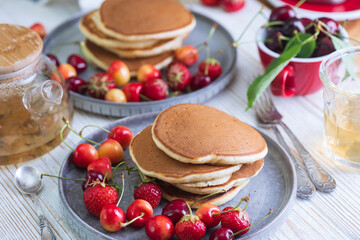 Wall Mural - bright summer breakfast