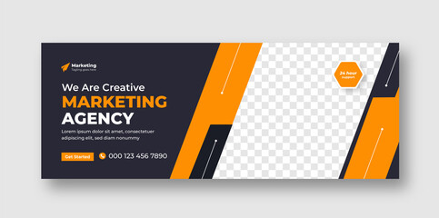 Creative business digital marketing post banner template, advertising design, modern facebook cover social media square banner