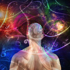 Wall Mural - man in space