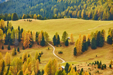 Wall Mural - Nice panoramic view of Italian Dolomities