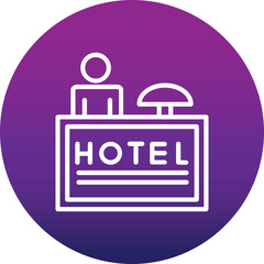 Sticker - Hotel Counter Icon