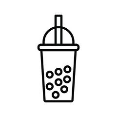 Poster - bubble drink icon color editable