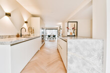 Kitchen Counters In Modern Apartment