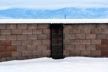 Brick Wall In The Snow