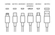 Usb cables icons