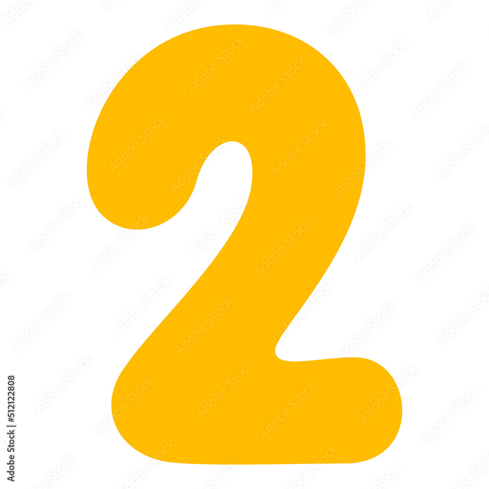 2, cartoon Arabic numerals. The ten digits of the Arabic numerals from ...