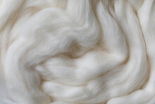 Wool Texture As Background. White Color.