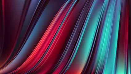 Wall Mural - Abstract 3D background with waves. Vector illustration