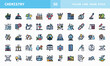 © Iftachul - Chemistry icons set line color of vector icons. Can used for digital product, presentation, UI and many more.