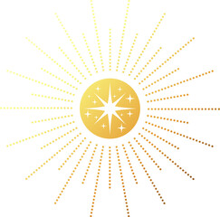 moon sun stars celestial boho line style
