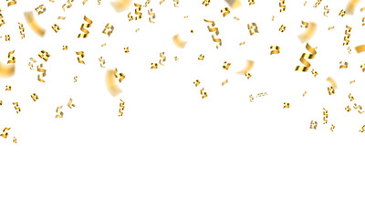 golden falling 3d confetti