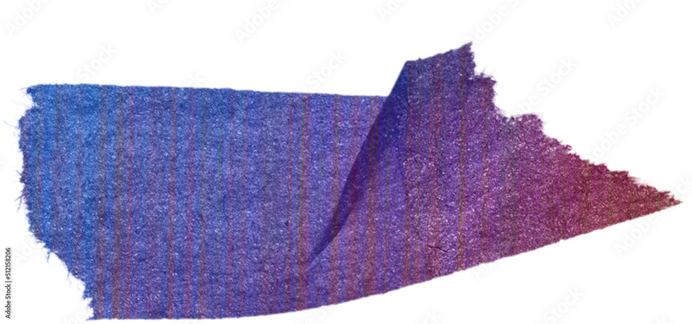 thin paper sticker or strip with neon element or rainbow colors