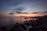 Fototapeta Miasto - sunset over the sea