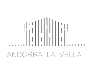 Vertical Bars Andorra la Vella Landmark Skyline