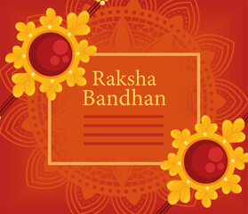 Sticker - raksha bandhan lettering frame