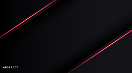 Wall Mural - geometric shape futuristic technology red black motion line abstract background presentation.