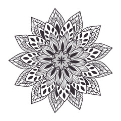 Wall Mural - ethnicity monochrome mandala