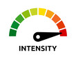 Intensity gauge measurement icon illustration