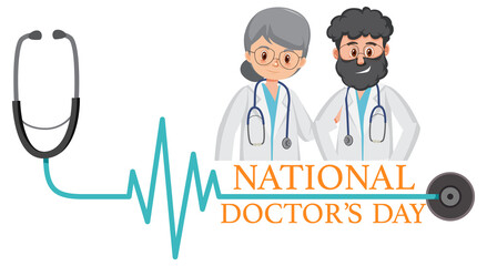 Canvas Print - Doctor on doctor day in July logo