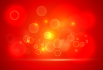 Wall Mural - elegant red bokeh blur light effect background