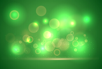Wall Mural - spring green bokeh abstract light background.