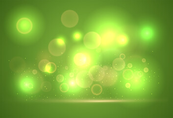 Wall Mural - spring green bokeh abstract light background.
