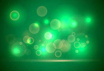 Wall Mural - spring green bokeh abstract light background.