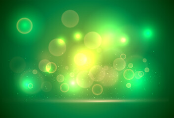 Wall Mural - spring green bokeh abstract light background.