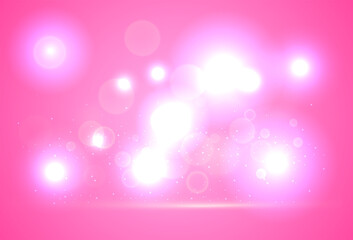 Wall Mural - pink bokeh background, abstract with defocused lights.