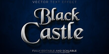 Black Castle Text Effect, Editable King And Knight Text Style