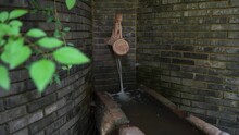 Classical Sculpture Water Outlet Of Garden Canal